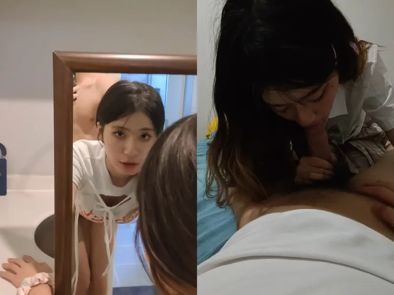 Chị thiên thần doggy kiểu trước gương sướng tê người